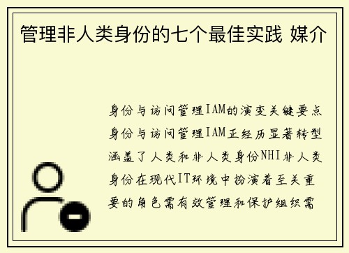 管理非人类身份的七个最佳实践 媒介